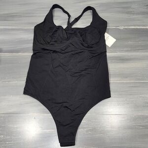Calvin Klein BONDED FLEX Thong BODYSUIT Convertable Straps QF6753 Black Large